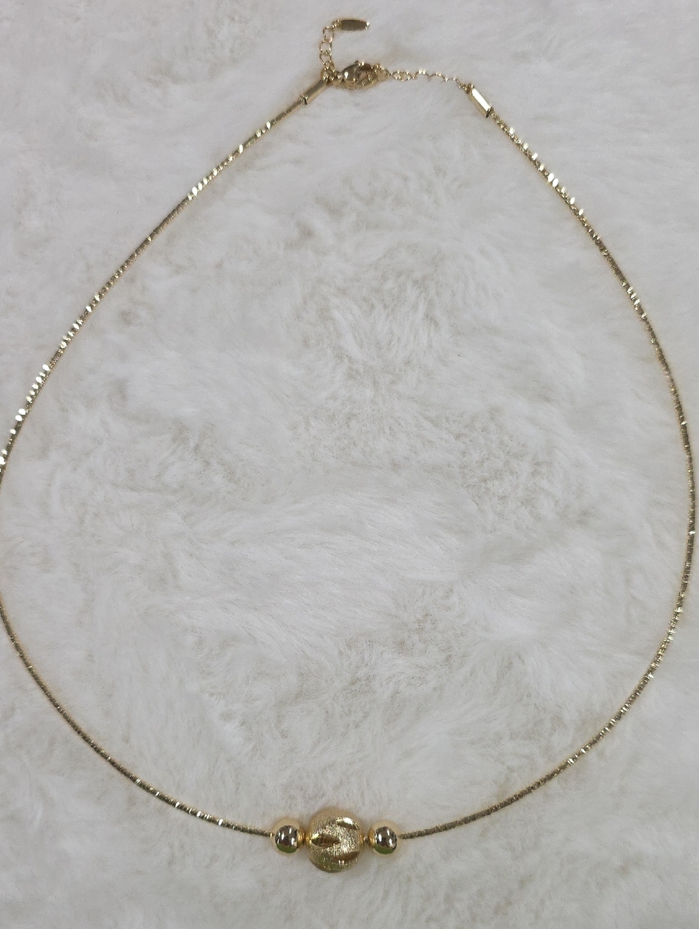 14k Gold Plated Bead Pendant Necklace - Women Jewelry